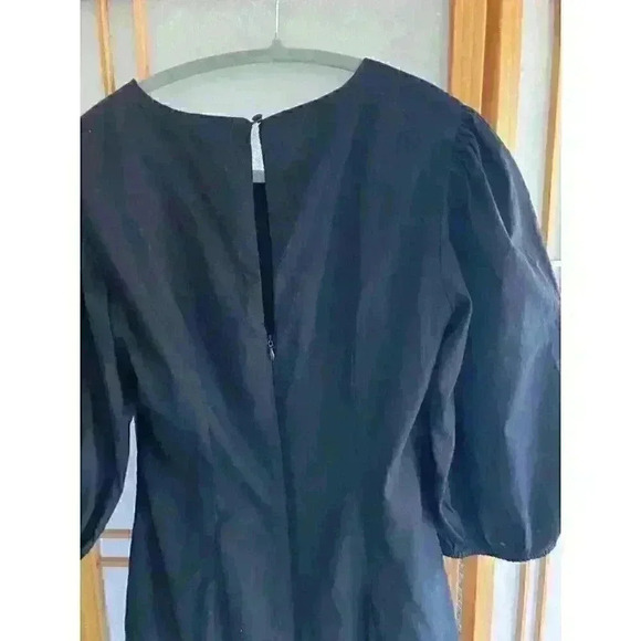 FREE PEOPLE Hope Dress, Black, Size Small, Mini w/puff Sleeves, Excellent Cond. - Picture 11 of 14
